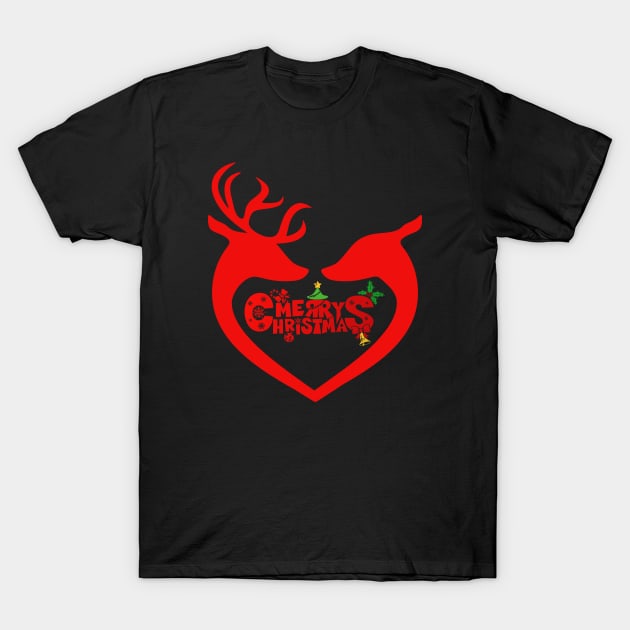 Christmas deer T-Shirt by carismashop